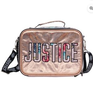 Pink Colorblock Metallic Print Insulated Lunch Box for Kids, BPA Free